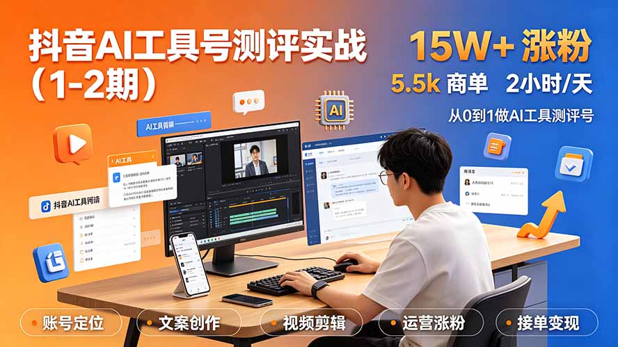 抖音AI工具号测评实战(1-2期-来聚吧