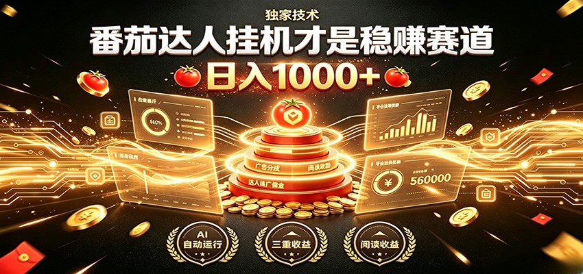 别再瞎找副业!番茄达人挂机才是稳赚赛道 日入1000+-来聚吧