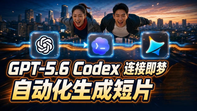 GPT-5.6 Codex连接即梦实测!自动生成+拼接完整AI短片,全流程详解-来聚吧