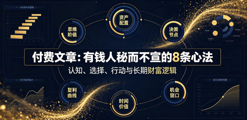 付费文章:有钱人秘而不宣的8条心法-来聚吧