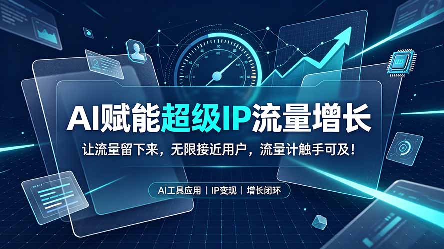 AI赋能超级IP流量增长:让流量留下来,无限接近用户,流量计触手可及!-来聚吧