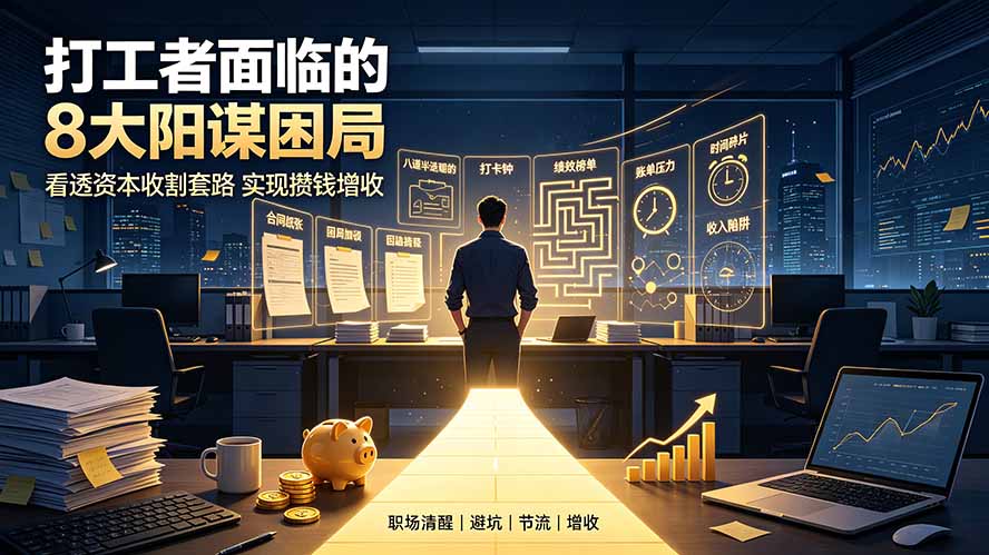 付费文章:打工者面临的8大阳谋困局,看透资本收割套路实现攒钱增收-来聚吧