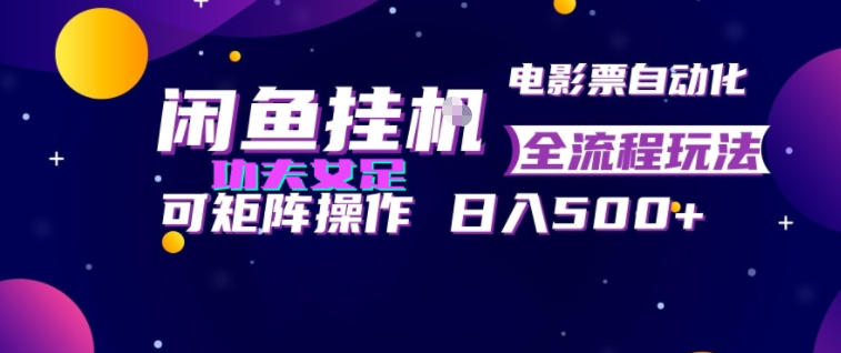 闲鱼挂G卖电影票自动全流程玩法,可矩阵操作,轻松日入500+【揭秘】-来聚吧