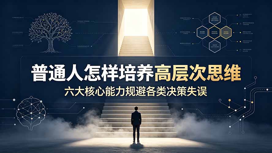 付费文章:普通人怎样培养高层次思维,六大核心能力规避各类决策失误-来聚吧