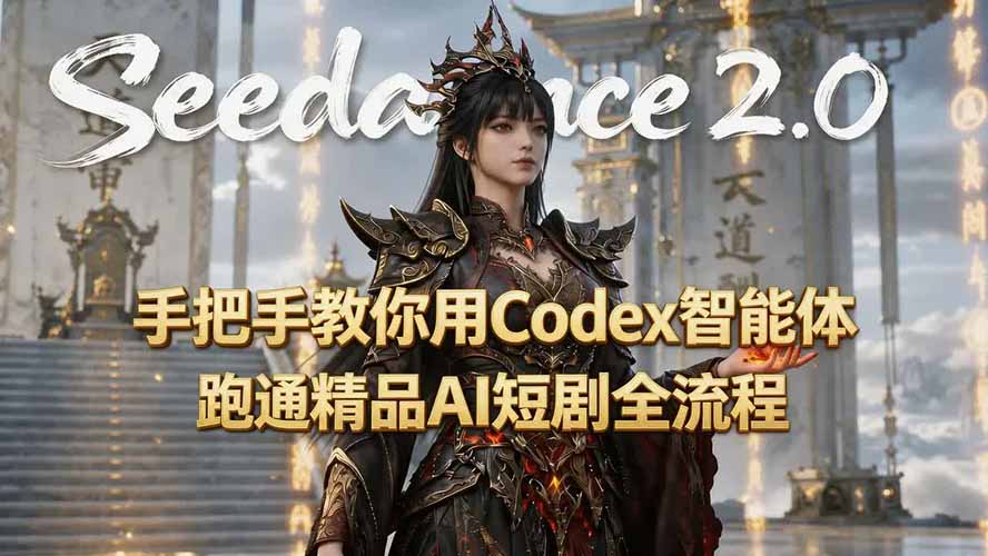 手把手教你用Seedance2.0+Codex智能体跑通精品AI短剧全流程(附3种skill技能-来聚吧