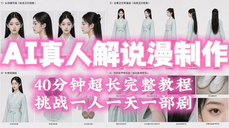 2026年AI真人解说漫剧自动批量化制作教程,40分钟超长完整,自动批量化制作,挑战一人一天一部剧!-来聚吧