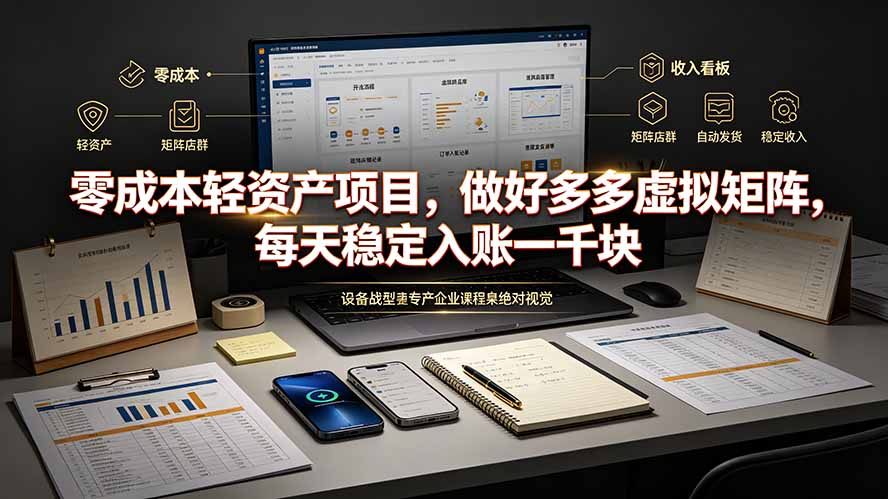 零成本轻资产项目,做好多多虚拟矩阵,每天稳定入账一千块-来聚吧