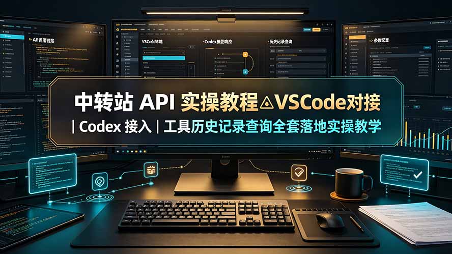 中转站 API 实操教程△VSCode 对接|Codex 接入|工具历史记录查询全套落地实操教学-来聚吧