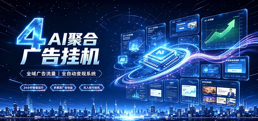 全域广告流量聚合,AI无人挂机稳赚佣金,打造长期稳定被动收入副业-来聚吧