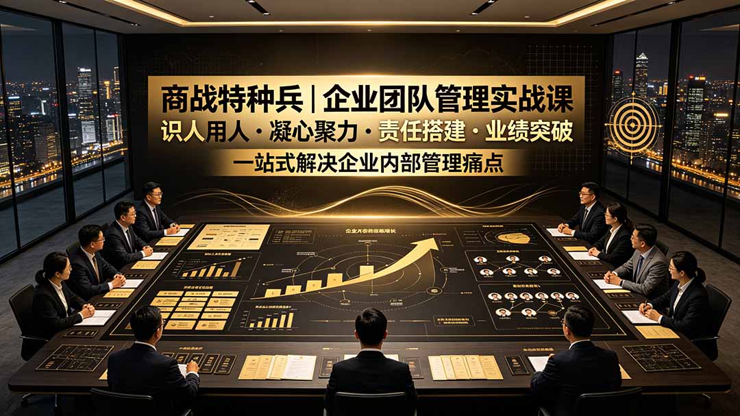 商战特种兵|企业团队管理实战课:识人用人|凝心聚力|责任搭建|业绩突破,一站式解决企业内部管理痛点-来聚吧