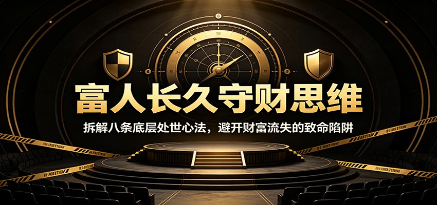 富人长久守财思维:拆解八条底层处世心法,避开财富流失的致命陷阱-来聚吧