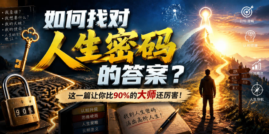付费文章:如何找对人生密码的答案?这一篇让你比90%的大师还厉害!-来聚吧