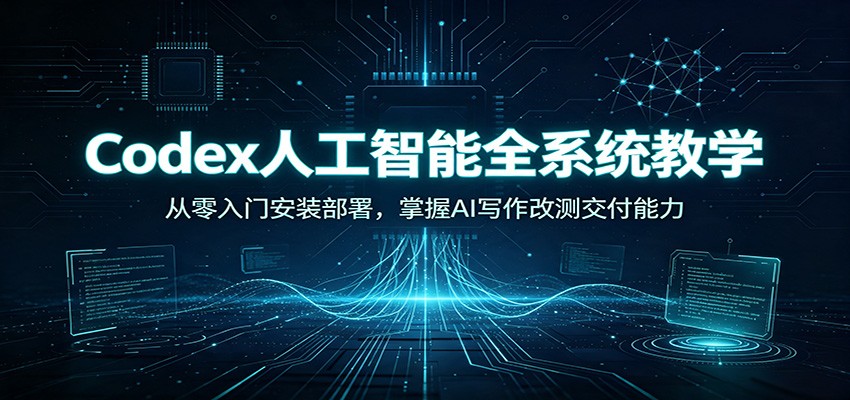 Codex人工智能全系统教学:从零入门安装部署,掌握AI写作改测交付能力-来聚吧