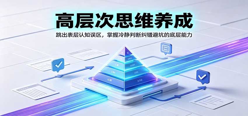 高层次思维养成:跳出表层认知误区,掌握冷静判断纠错避坑的底层能力-来聚吧