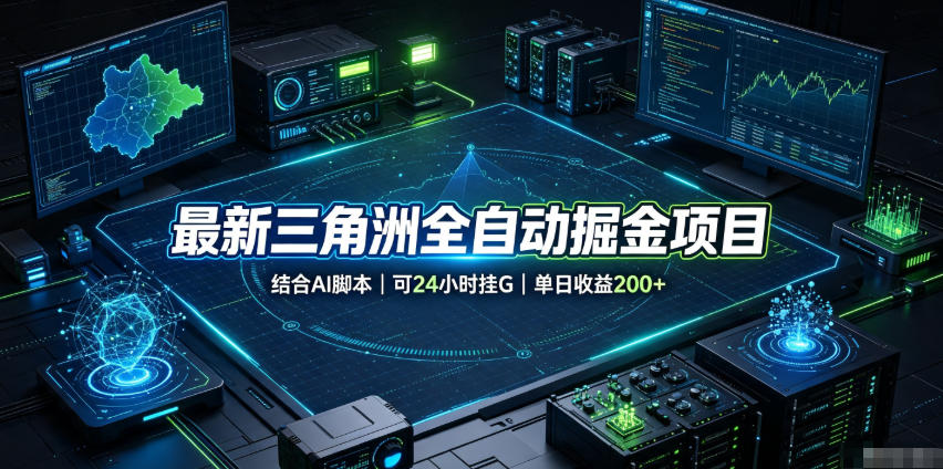 最新三角洲全自动掘金项目,结合AI脚本,可24小时挂G,单日收益200+【揭秘】-来聚吧