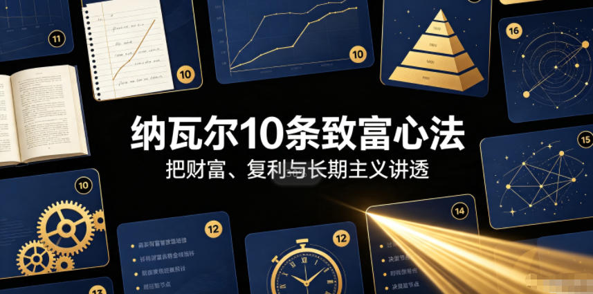 付费文章:纳瓦尔10条致富心法-来聚吧
