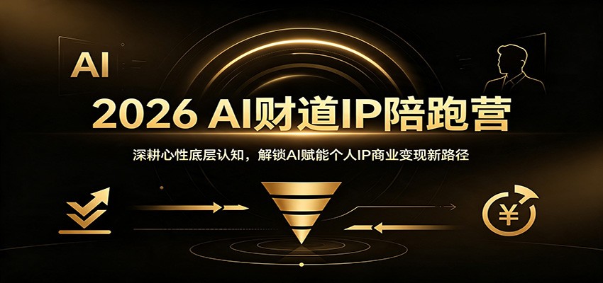 2026 AI财道IP陪跑营:深耕心性底层认知,解锁AI赋能个人IP商业变现新路径-来聚吧