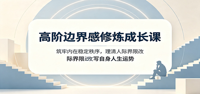 高阶边界感修炼成长课:筑牢内在稳定秩序,理清人际界限改写自身人生运势-来聚吧