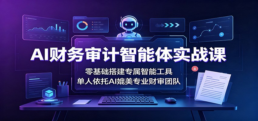 AI财务审计智能体实战课:零基础搭建专属智能工具,单人依托AI媲美专业财审团队-来聚吧
