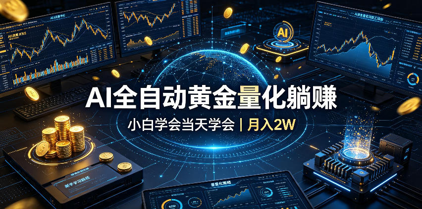 AI全自动黄金量化躺賺:小白学会当天学会,月入2W!【揭秘】-来聚吧