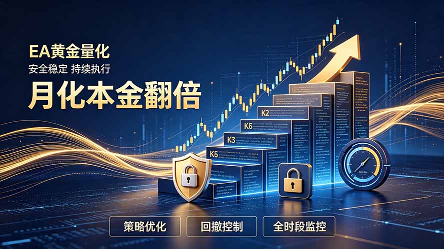 全新EA量化打法,月化本金翻倍的全新策略,安全稳定持续输出-来聚吧