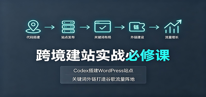 跨境建站实战必修课:Codex搭建WordPress站点,关键词外链打造谷歌流量阵地-来聚吧