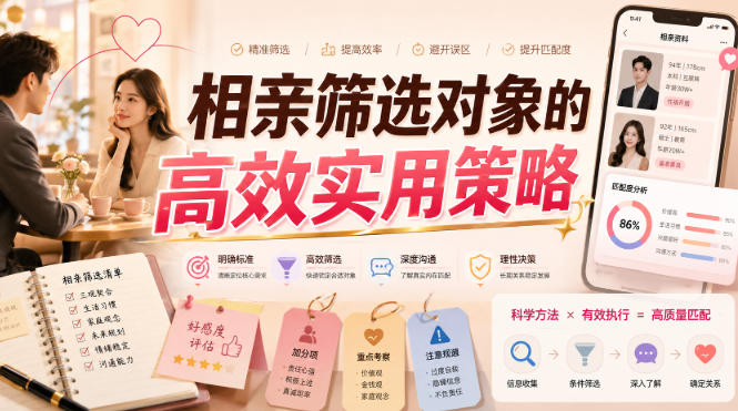 付费文章：相亲筛选对象的高效实用策略-来聚吧