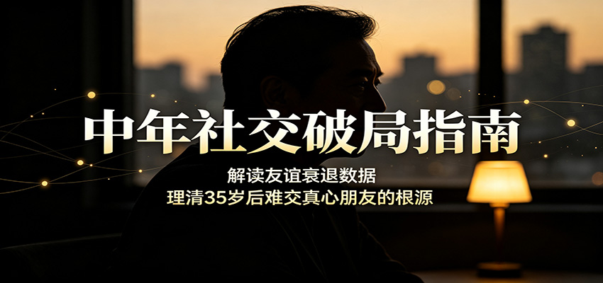 中年社交破局指南:解读友谊衰退数据,理清35岁后难交真心朋友的根源-来聚吧