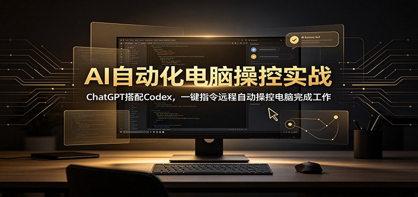 AI自动化电脑操控实战:ChatGPT搭配Codex,一键指令远程自动操控电脑完成工作-来聚吧