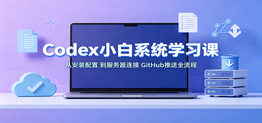 Codex小白系统学习课:小从安装配置,到服务器连接、GitHub推送全流程-来聚吧