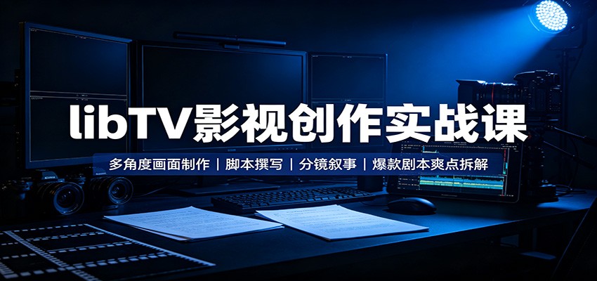 libTV影视创作实战课:多角度画面制作,脚本撰写,分镜叙事,爆款剧本爽点拆解-来聚吧