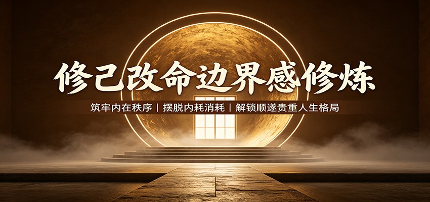 修己改命边界感修炼：筑牢内在秩序，摆脱内耗消耗，解锁顺遂贵重人生格局-来聚吧