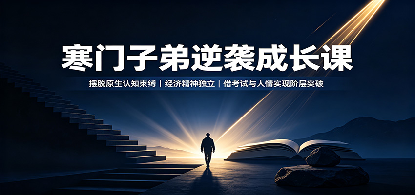 寒门子弟逆袭成长课:摆脱原生认知束缚,经济精神独立,借考试与人情实现阶层突破-来聚吧
