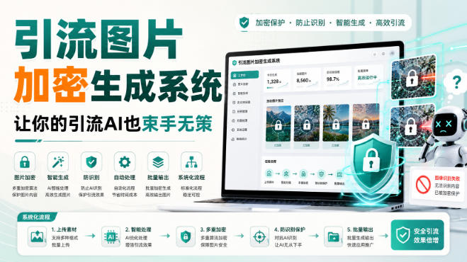 引流图片加密生成系统,让你的引流AI也束手无策-来聚吧