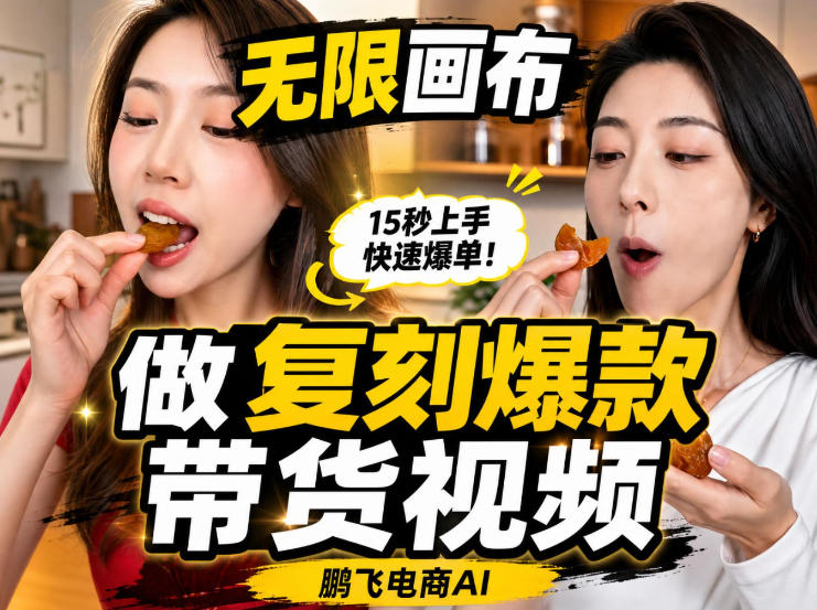 无限画布实操教程,搭一个炸裂级黑科技工作流——一键复刻爆款带货视频-来聚吧
