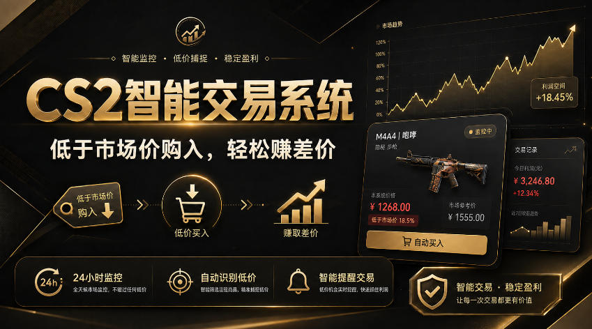CS2智能交易系统,轻松賺差价|自动运行,无需自己挂G|数据支持任何形式验证【揭秘】-来聚吧