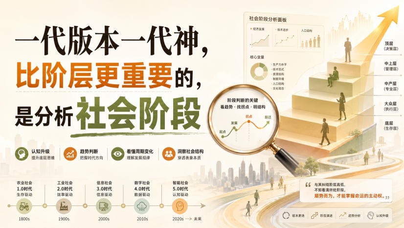 付费文章:一代版本一代神,比阶层更重要的,是分析社会阶段-来聚吧
