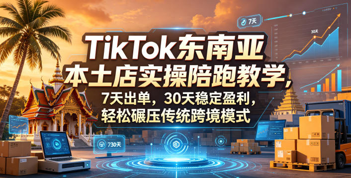 TikTok东南亚本土店实操陪跑教学，7天出单，30天稳定盈利，轻松碾压传统跨境模式(更新0819)-来聚吧