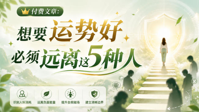 付费文章:想要运势好,必须远离这5种人-来聚吧