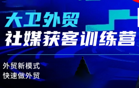 大卫老师·外贸社媒获客独家训练营(更新8月)-来聚吧