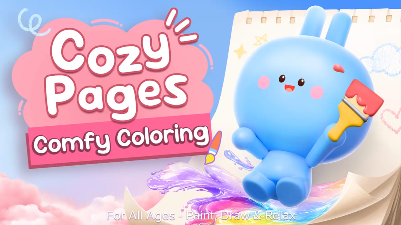 舒适页面:疗癒系手绘色本-全龄适读,享受静心时光丨Cozy Pages: Comfy Coloring for All Ages – Paint, Draw & Relax-来聚吧