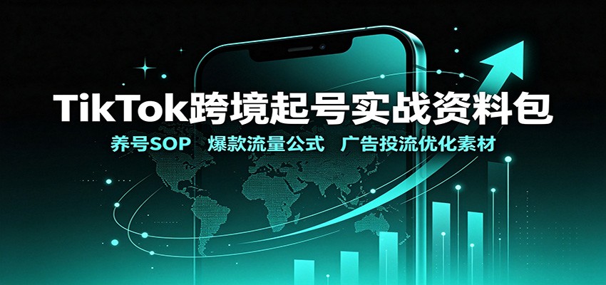 TikTok跨境起号实战资料包:养号SOP,爆款流量公式,广告投流优化素材-来聚吧