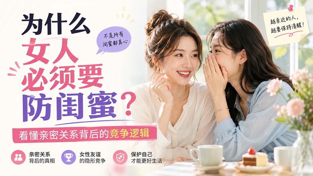 付费文章:为什么女人必须要防闺蜜?看懂亲密关系背后的竞争逻辑-来聚吧