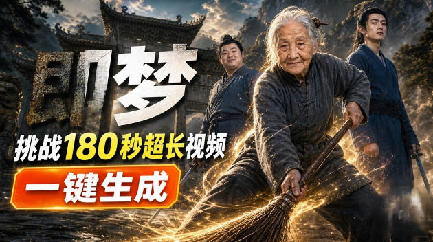 即梦挑战180秒超长视频！一键生成3分钟电影？完整制作流程详细分享！-来聚吧