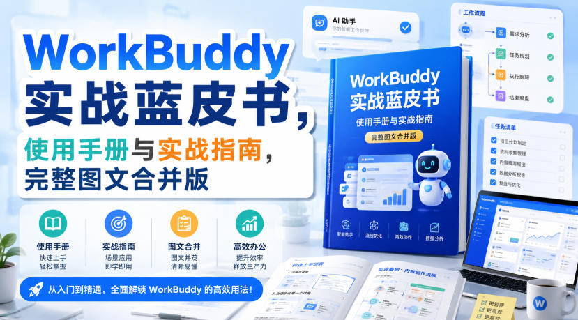 WorkBuddy实战蓝皮书，使用手册与实战指南，完整图文合并版-来聚吧