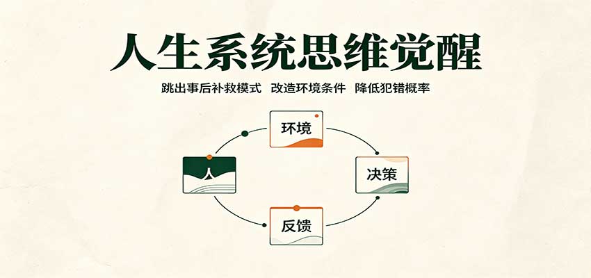 人生系统思维觉醒：跳出事后补救模式，改造环境条件，降低犯错概率-来聚吧