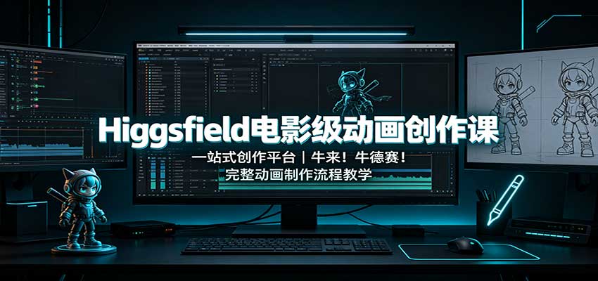 Higgsfield电影级动画创作课:一站式创作平台,牛来!牛德赛!完整动画制作流程教学-来聚吧