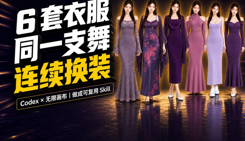 同一支舞,6套衣服按顺序切换:我把服装换装视频做成了一个Skill-来聚吧