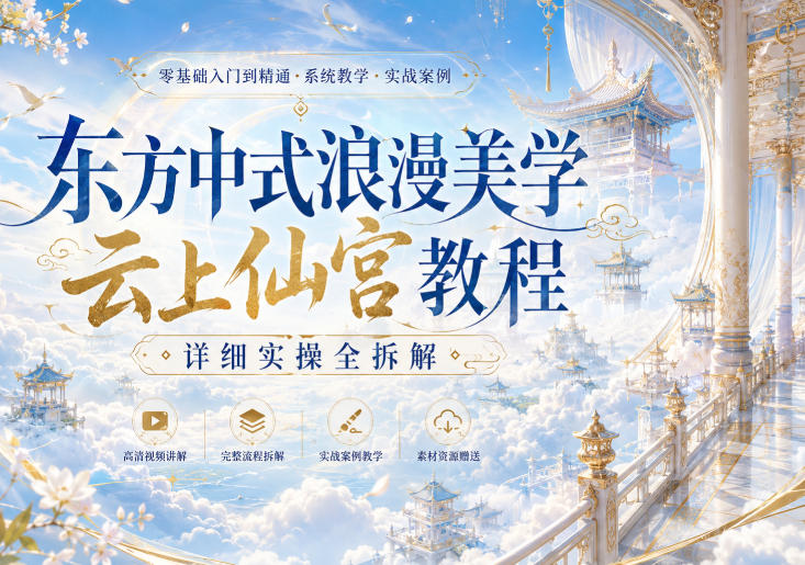 东方中式浪漫美学云上仙宫教程，详细实操全拆解-来聚吧