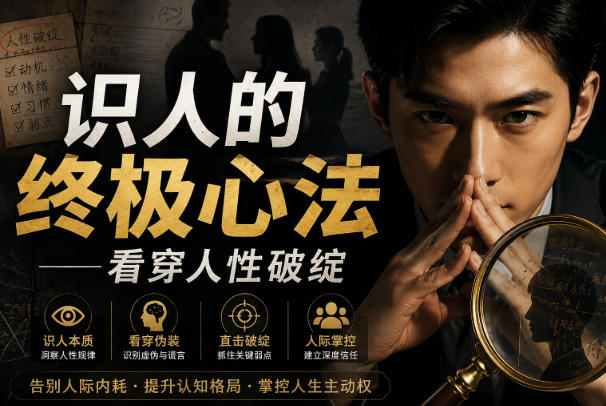 付费文章:识人的终极心法——看穿人性破绽-来聚吧